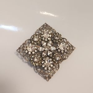 Vintage Liz Palacios Crystal Brooch / Pin